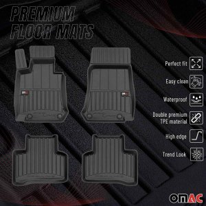 Mercedes EQC N293 Floor Mat - Omac - Proline Premium TPE - Black - '21-'23